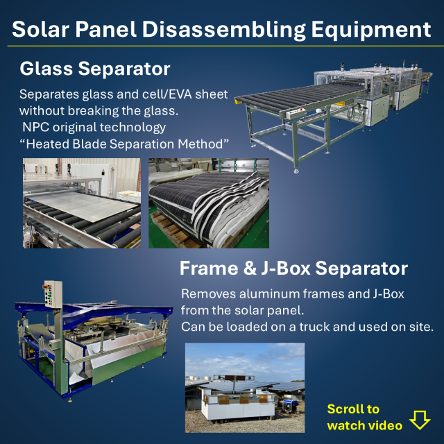 solar panel disassembling equipment